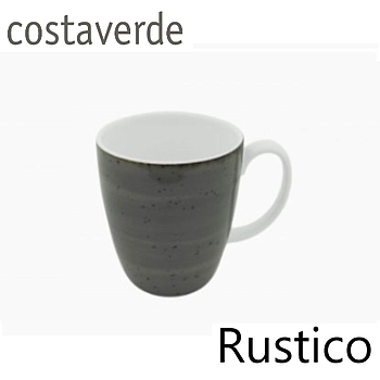 Caneca 330Ml Rustico Cinza Porcelana Costa Verde            