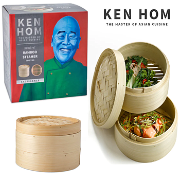 Vaporeira De Bamboo 20Cm 2 Nivéis Ken Hom                   