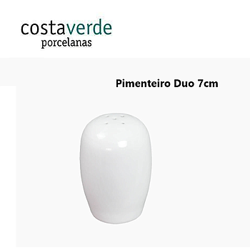 Pimenteiro 7Cm 5 Furos Porcelana Branca Duo Costa Verde     