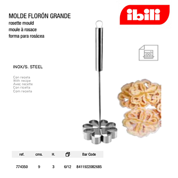 Molde Para Fritos Flor Grande 9X3Cm Ibili                   
