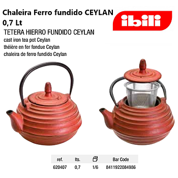 Chaleira Ferro Fundido Ceylan 0,7Lt Ibili                   