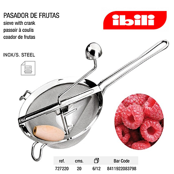 Passador De Frutas Inox 20Cm Ibili                          