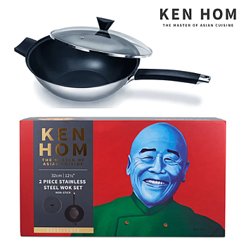 Conjunto Wok Antiaderente C/Tamp Excellence 32 Cm Ken Hom   