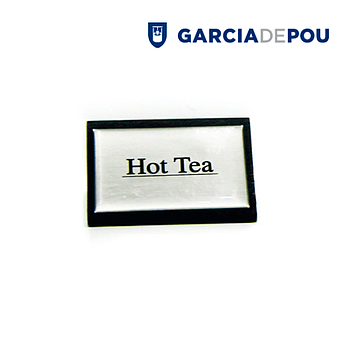 Identificador  Hot Tea  7,5X4,5Cm Preto Madeira             