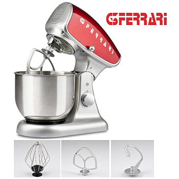 Batedeira G3 Ferrari Pastaio Deluxe (Silver/Red) 5.2Lt 1200W