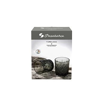Copo Whisky Timeless Fb Cinza 34,5Cl 8,4X9,5Cm Pack 4       