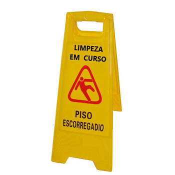 Placa De Aviso Limpeza-Piso Escorregadio 30X63Cm            