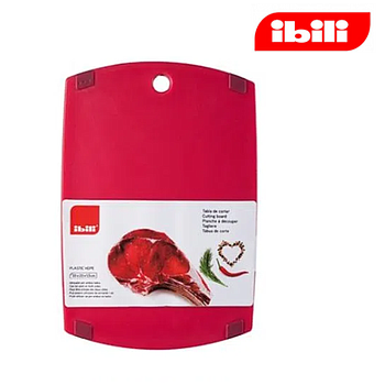 Tabua De Corte 33X23X1,5Cm Vermelha Para Carnes Ibili       
