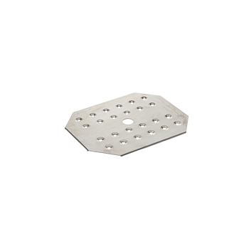Fundo Perfurado Inox Gn 1/2  28X22X1,5Cm                    