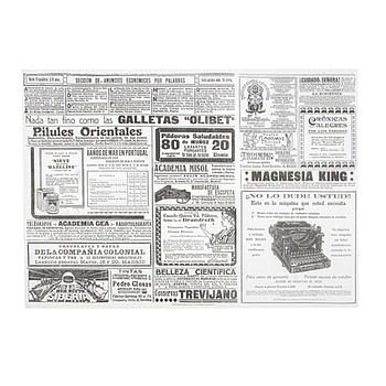 Toalhetes De Mesa Jornal 31X43Cm Branco 500 Unid.           