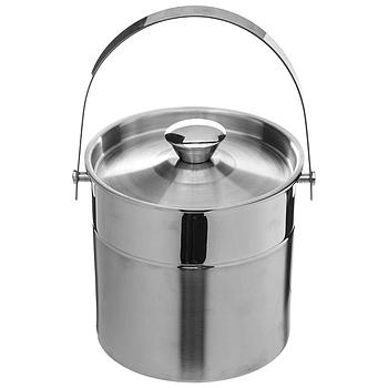 Balde Para Gelo Inox Parede Dupla Ø18X17.5Cm                