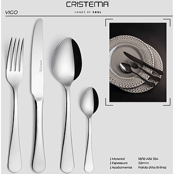 Faca De Mesa  Inox Vigo -Unidade-                           