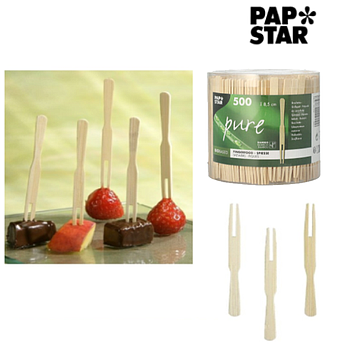 Garfo Bambu Para Entradas 8,5Cm Pick Up 500 Unid Papstar    