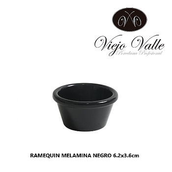 Ramequin Melamina Negro 6,2X3,6Cm Viejo Valle               