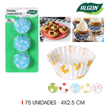 Forma Papel Cores  4X2.5Cm 75 Unid. Algon                   