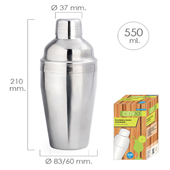 Shaker Inox 550Ml  8,3X21Cm                                 