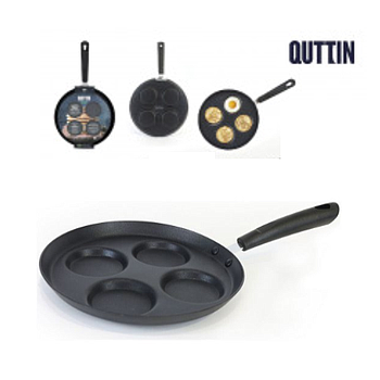 Frigideira Para 4 Ovos/Panquecas 7Cm  24Cm Quttin           
