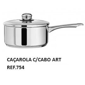 Caçarola C/Tampa Inox T/Calor Art 12Cm 0,7 Lts Artame       