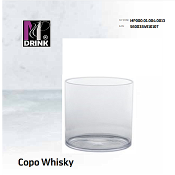 Copo Whisky Policarbonato 30Cl 80X80Mm Mpdrink              