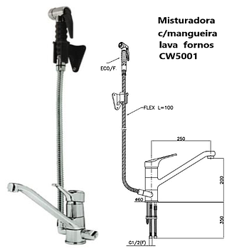 Misturadora C/Mangueira Lava Fornos Cw5001 Diamond          