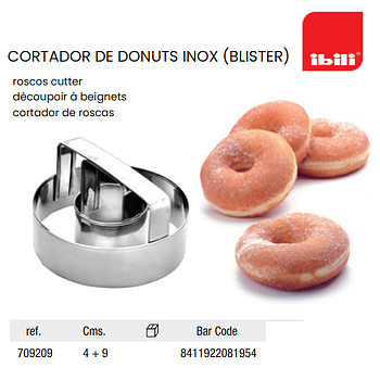 Cortador De Donuts Inox 4+9Cm  Ibili                        