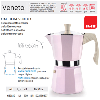 Cafeteira Veneto 12 Taças P/Todo Calor Ibili                