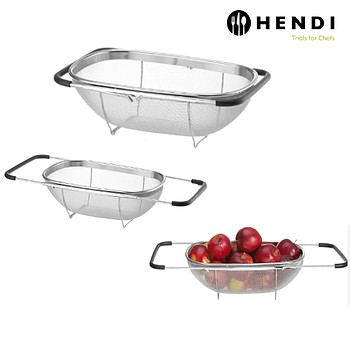 Escorredor Extensível Malha Fina Inox 360X240X115Mm Hendi   