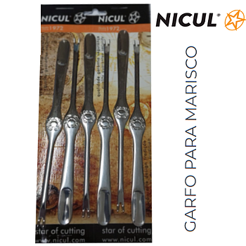 Conjunto De 6 Garfos Para Marisco 18Cm Nicul                