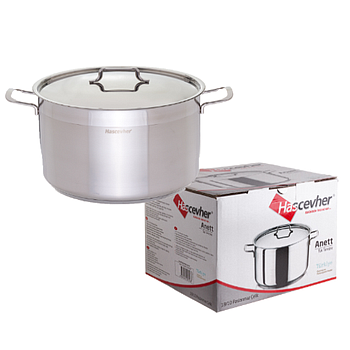 Caçarola Alta Anett Inox 18/10 8,5L Ø24X19Cm Hascevher      