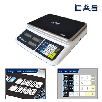 Balança Cas Mod. Prii-30 Cb 15/30Kg Divisoes 5/10G S/Coluna 