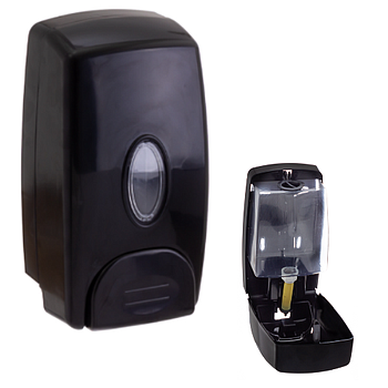 Dispensador Sabonete Abs Preto 1000Ml 13,5X9X23Cm           