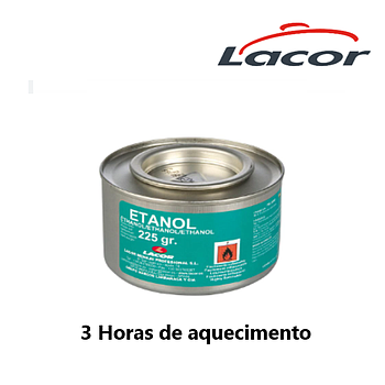 Lata De Gel Combustivel Ethanol 225 Gr  3 Horas Lacor       