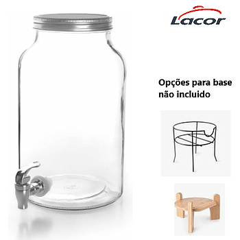 Jarro Dispensador Vidro 5,5L  Lacor                         