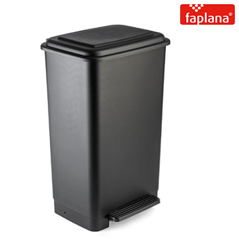 Balde 42Lt C/ Pedal Preto R:768  36X30X65Cm Faplana         