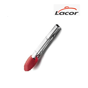 Pinça Inox Ponta Vermelha Silicone  18Cm Lacor              