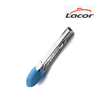 Pinça Inox Ponta Azul Silicone  18Cm Lacor                  