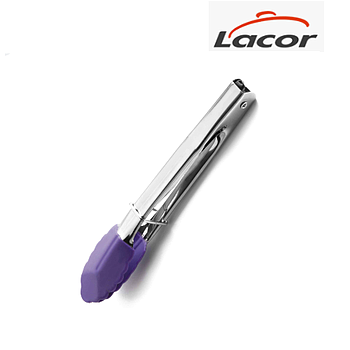 Pinça Inox Ponta Roxo Silicone  18Cm Lacor                  