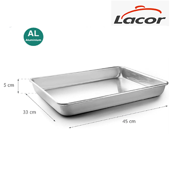 Tabuleiro De Forno Em  Aluminio Natural  45X33X5Cm Lacor    