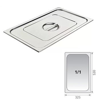 Tampa Conteiner Gn 1/1 Aço 304 (18/10)                      