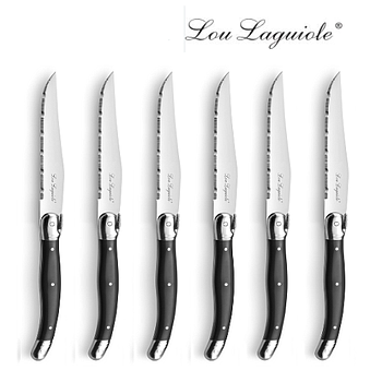Conjunto 6 Facas Carne Aço Inox  Lou Laguiole               
