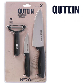 Conjunto De 3 Peças 2 Facas + Descascador Oscilante Quttin  