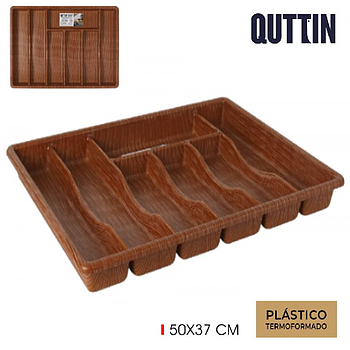 Organizador Para Talheres 50X37Cm Plast. Castanho Quttin    