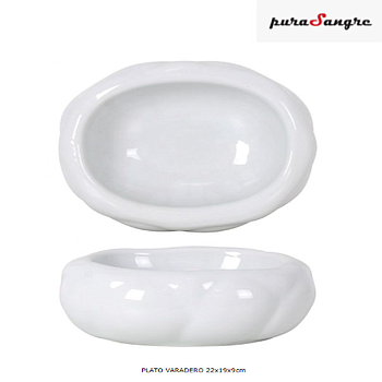 Prato Varadero 22X19X9Cm Porcelana Branca Purasangre        