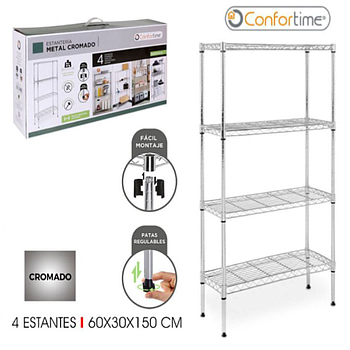 Estante Cromada 60X30X150Cm Confortime                      