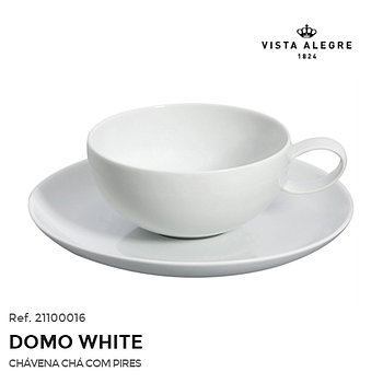 Chávena Chá Com Pires Domo White 251Ml Vista Alegre         