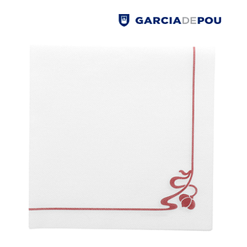 Guardanapos Rosa 40X40Cm Branco Airlaid 50 Unid.            