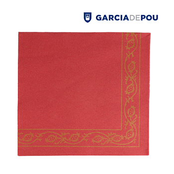 Guardanapo Ecolabel Pérsico Bordeaux 40X40Cm 50 Unid        