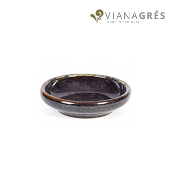 Taça Redonda Grês Organic Castanho 8X3Cm Vianagres          