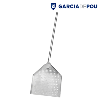Pá De Pizza Perfurada Borda Afiada 31X32X96Cm Aluminio      