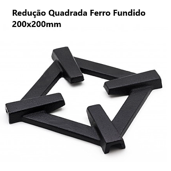 Grelha Redução Quadrada P/Fogão 20X20Cm Ferro Fundido       